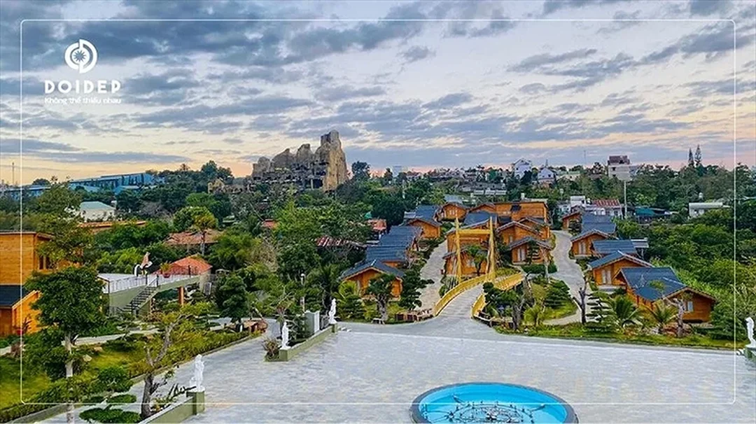 27 cao thắng lộc nga bảo lộc lâm đồng - khu villa và lối đi trong Tea Resort