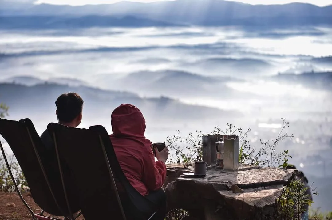 cà phê view núi Đại Bình Bảo Lộc Lâm Đồng