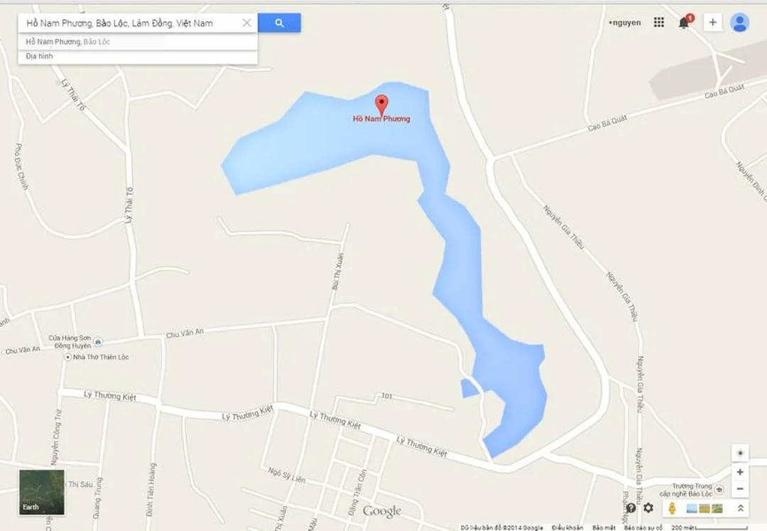 Đường vào hồ nam phương thành phố bảo lộc lâm đồng với lối đi thuận tiện