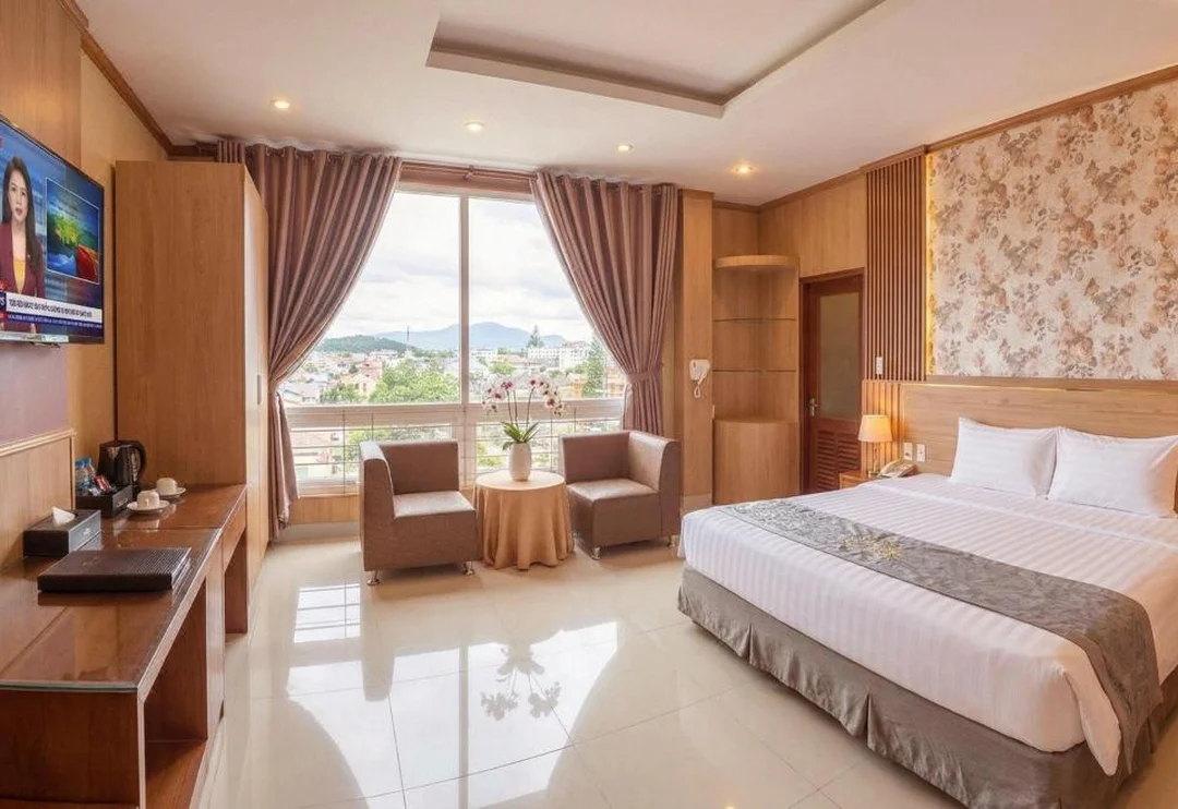 khách sạn ngôi sao liên đô bảo lộc lâm đồng mặt tiền lưu trú trung tâm