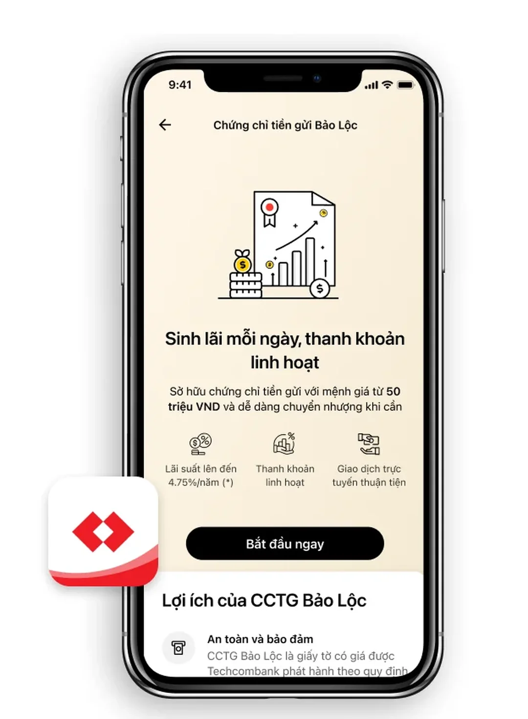 techcombank bảo lộc lâm đồng dùng ứng dụng ngân hàng