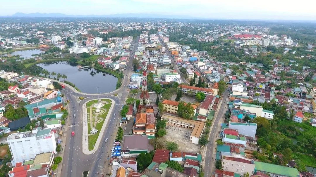 thành phố bảo lộc lâm đồng việt nam nhìn từ trung tâm đô thị cao nguyên