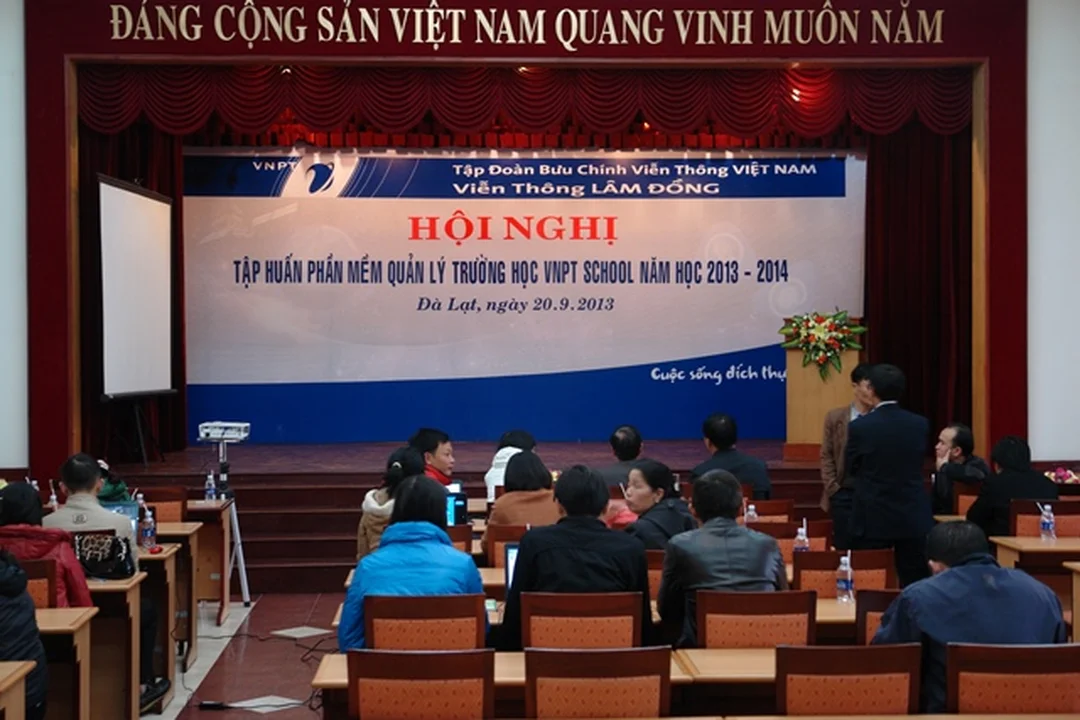 vnpt school bảo lộc lâm đồng trong buổi tập huấn phần mềm quản lý trường học